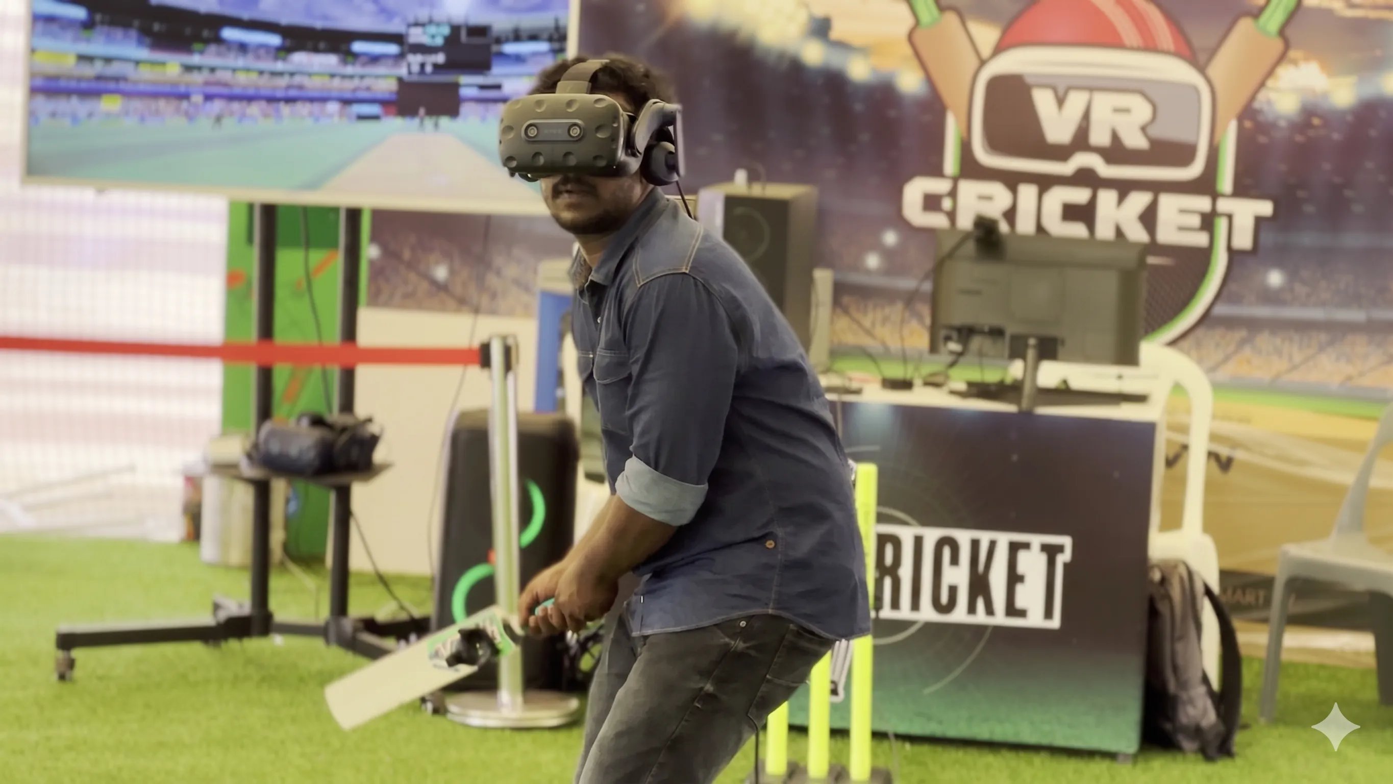 VR Cricket Super Over batting game