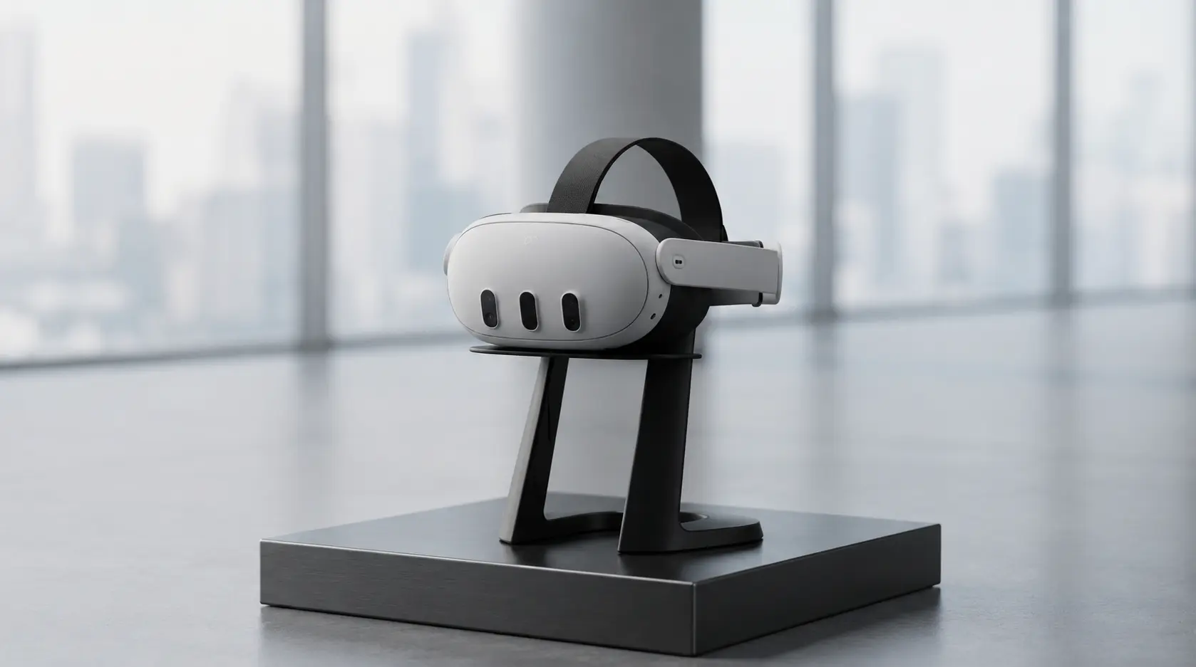 Meta Quest headset used in SkyDrop VR Bungee