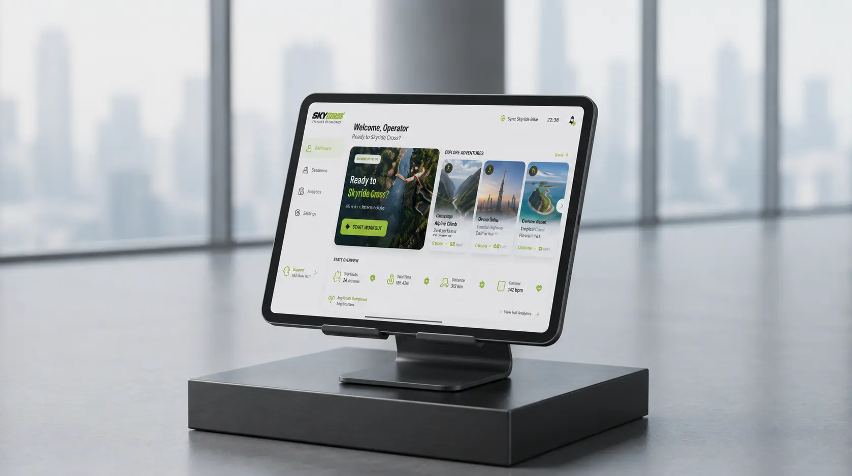 SkyDrop VR operator dashboard tablet interface